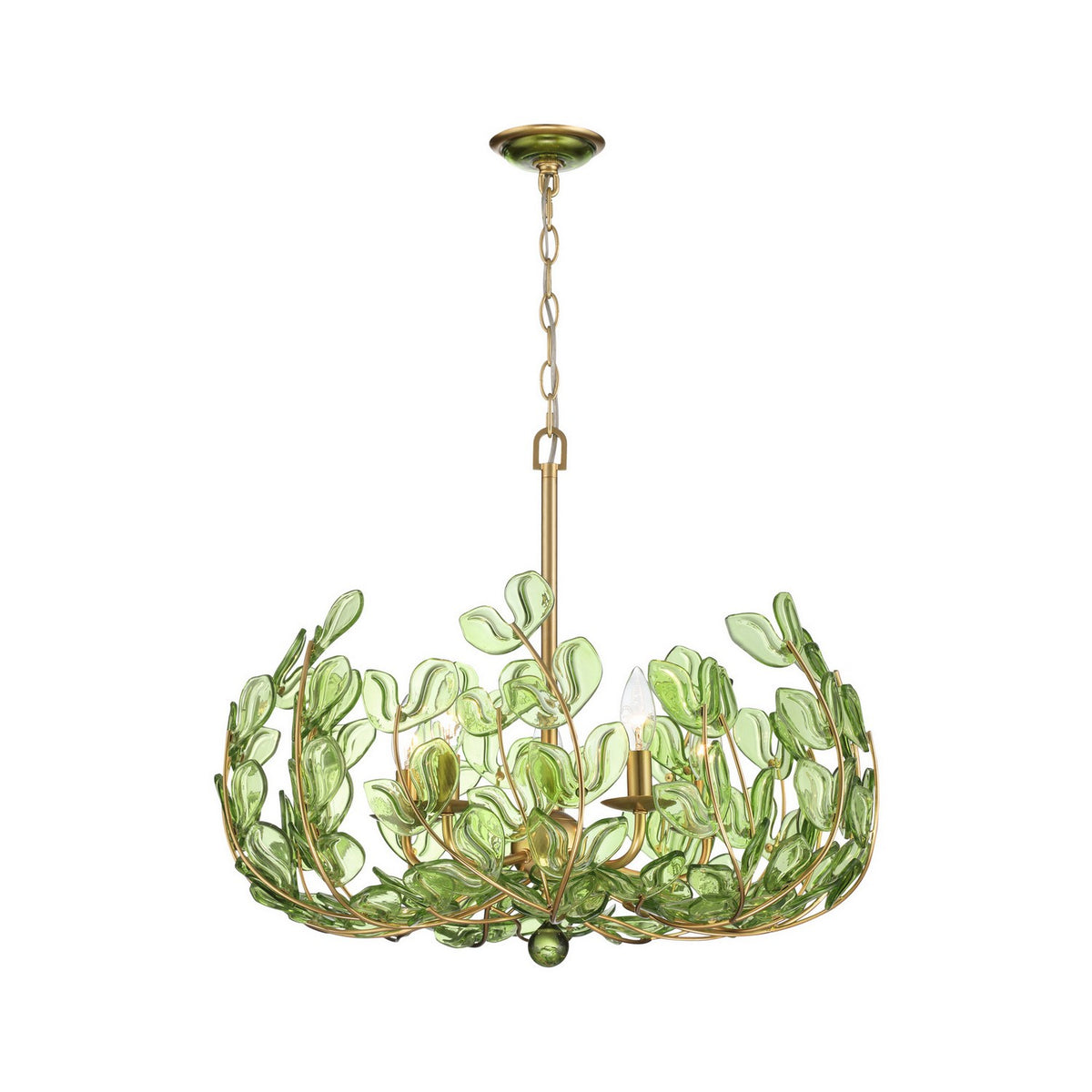 Crystorama - BGT-336-SG-GR - Five Light Chandelier - Bridget - Soft Gold