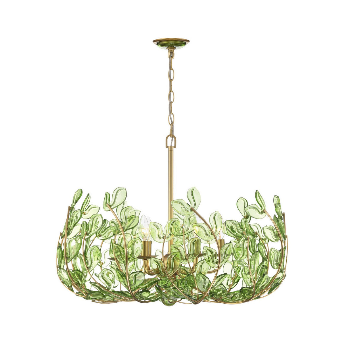 Crystorama - BGT-338-SG-GR - Six Light Chandelier - Bridget - Soft Gold