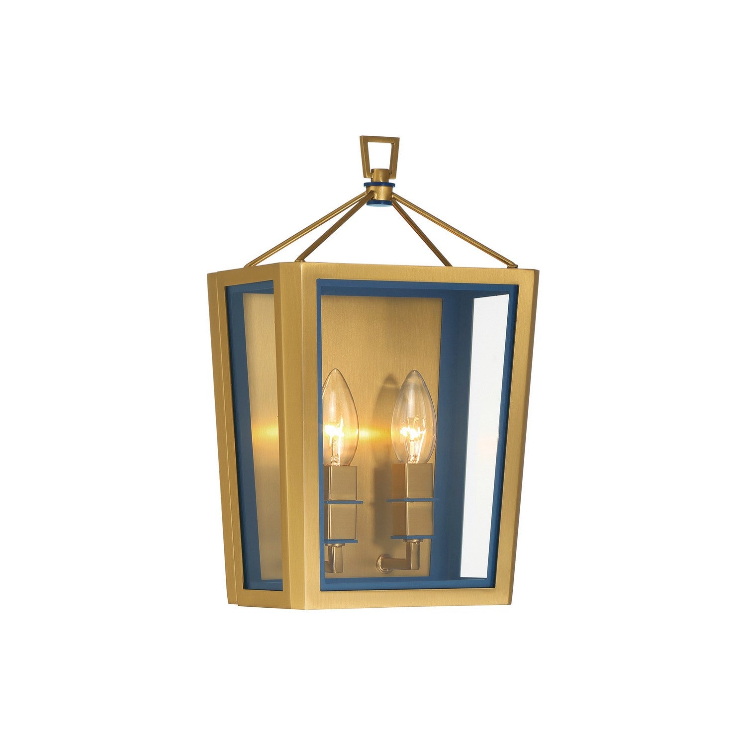 Crystorama - HRK-2501-LG-NY - Two Light Wall Sconce - Herrick - Luxe Gold + Navy