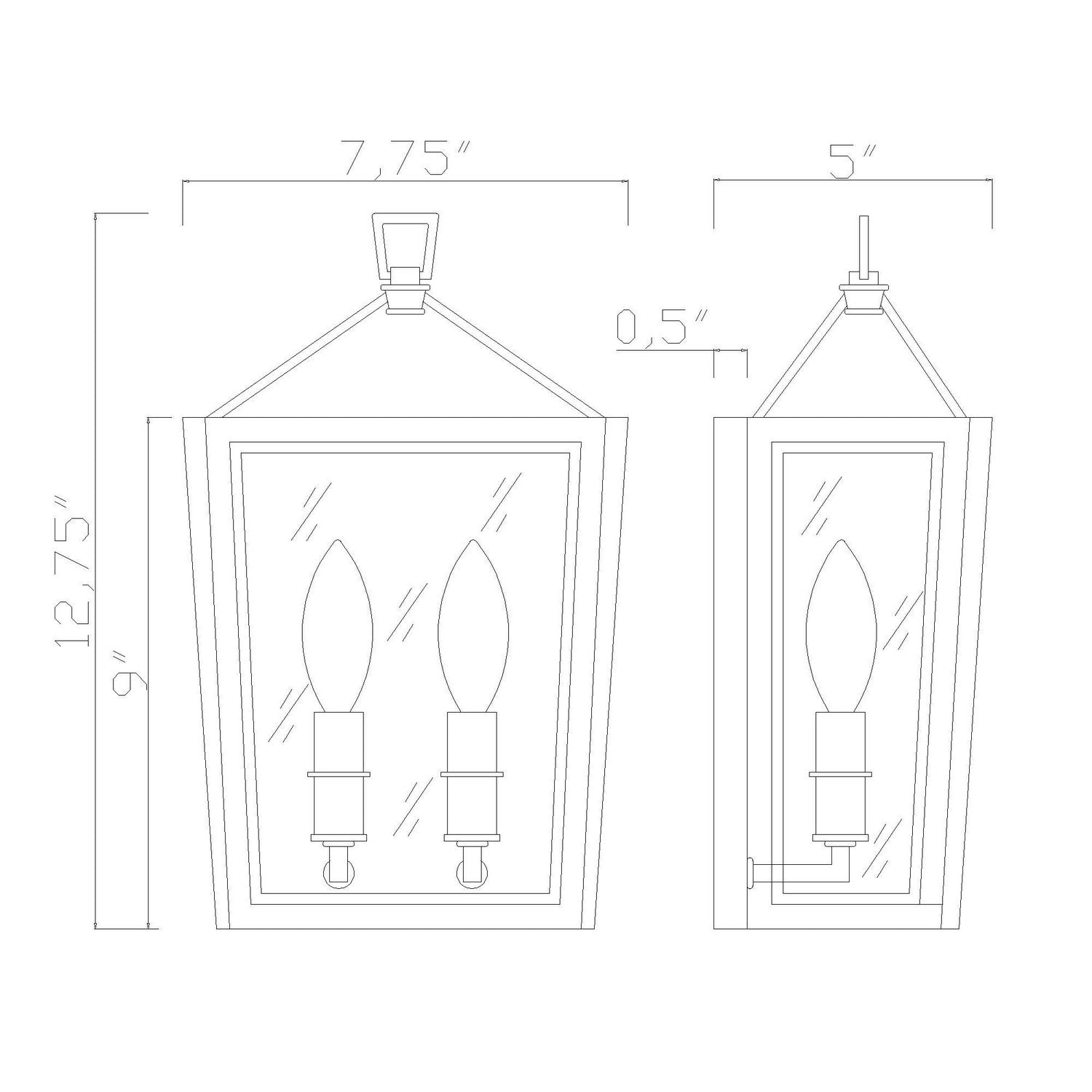 Crystorama - HRK-2501-LG-NY - Two Light Wall Sconce - Herrick - Luxe Gold + Navy