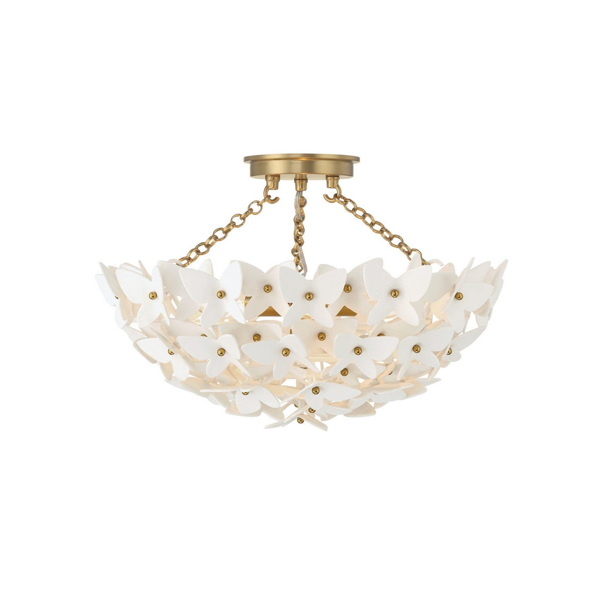 Crystorama - KLN-5200-LG - Three Light Semi Flush Mount - Killian - Luxe Gold