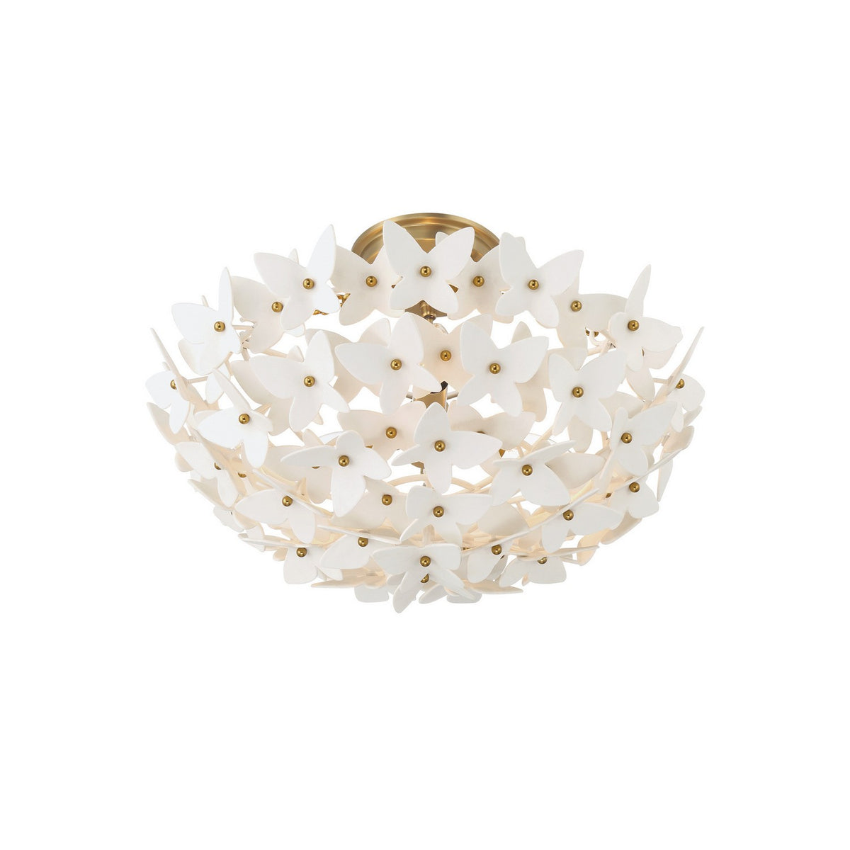 Crystorama - KLN-5200-LG - Three Light Semi Flush Mount - Killian - Luxe Gold