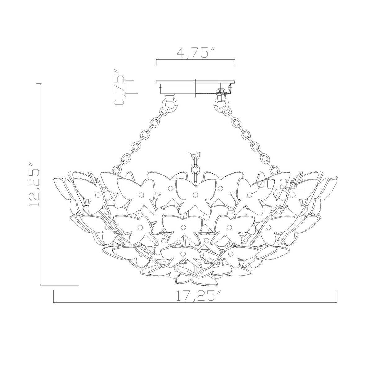 Crystorama - KLN-5200-LG - Three Light Semi Flush Mount - Killian - Luxe Gold