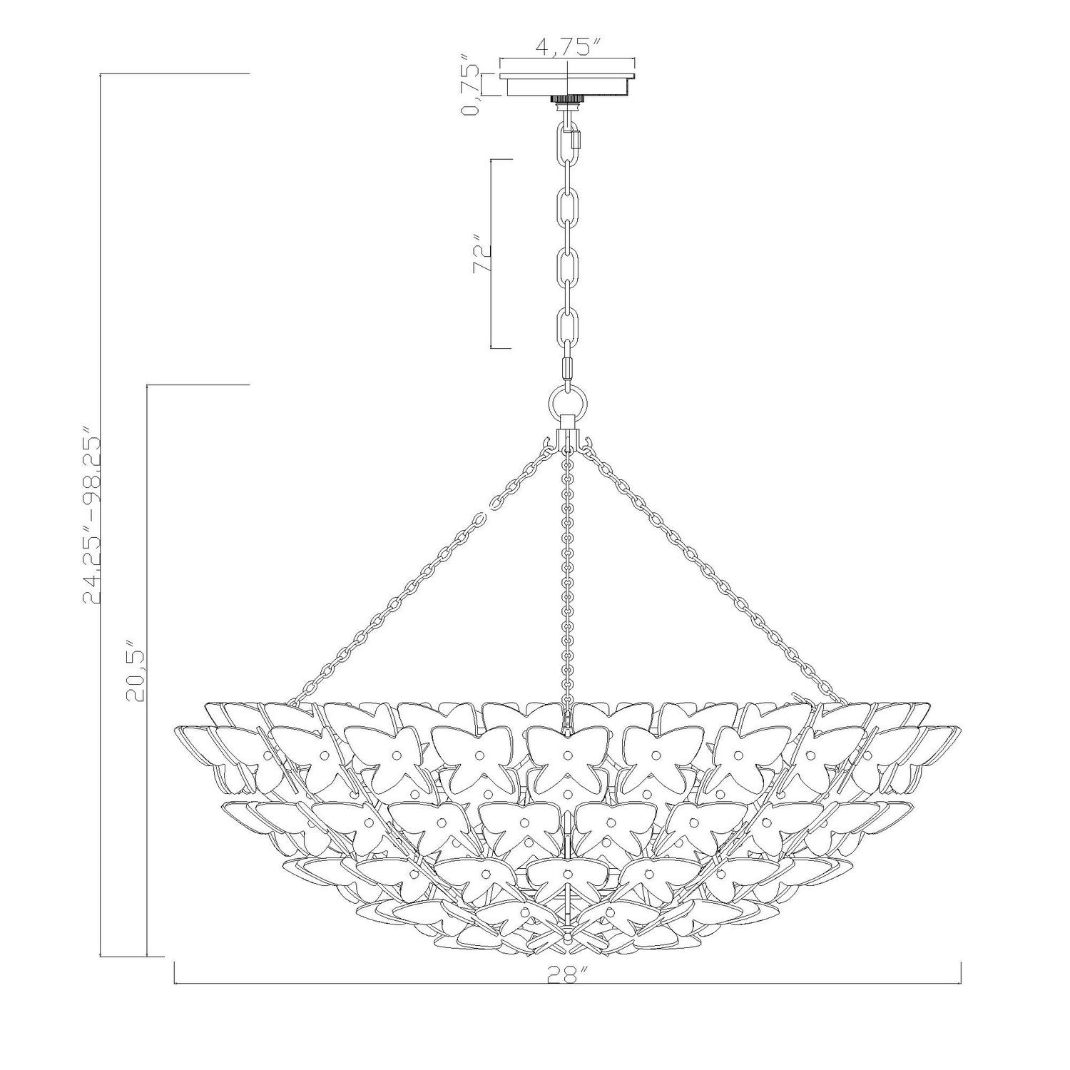 Crystorama - KLN-5208-LG - Six Light Chandelier - Killian - Luxe Gold