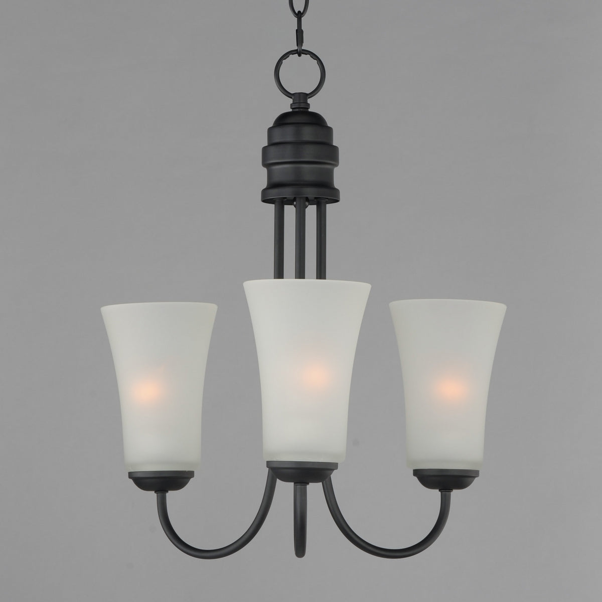 Maxim - 10043FTBK - Three Light Chandelier - Logan - Black