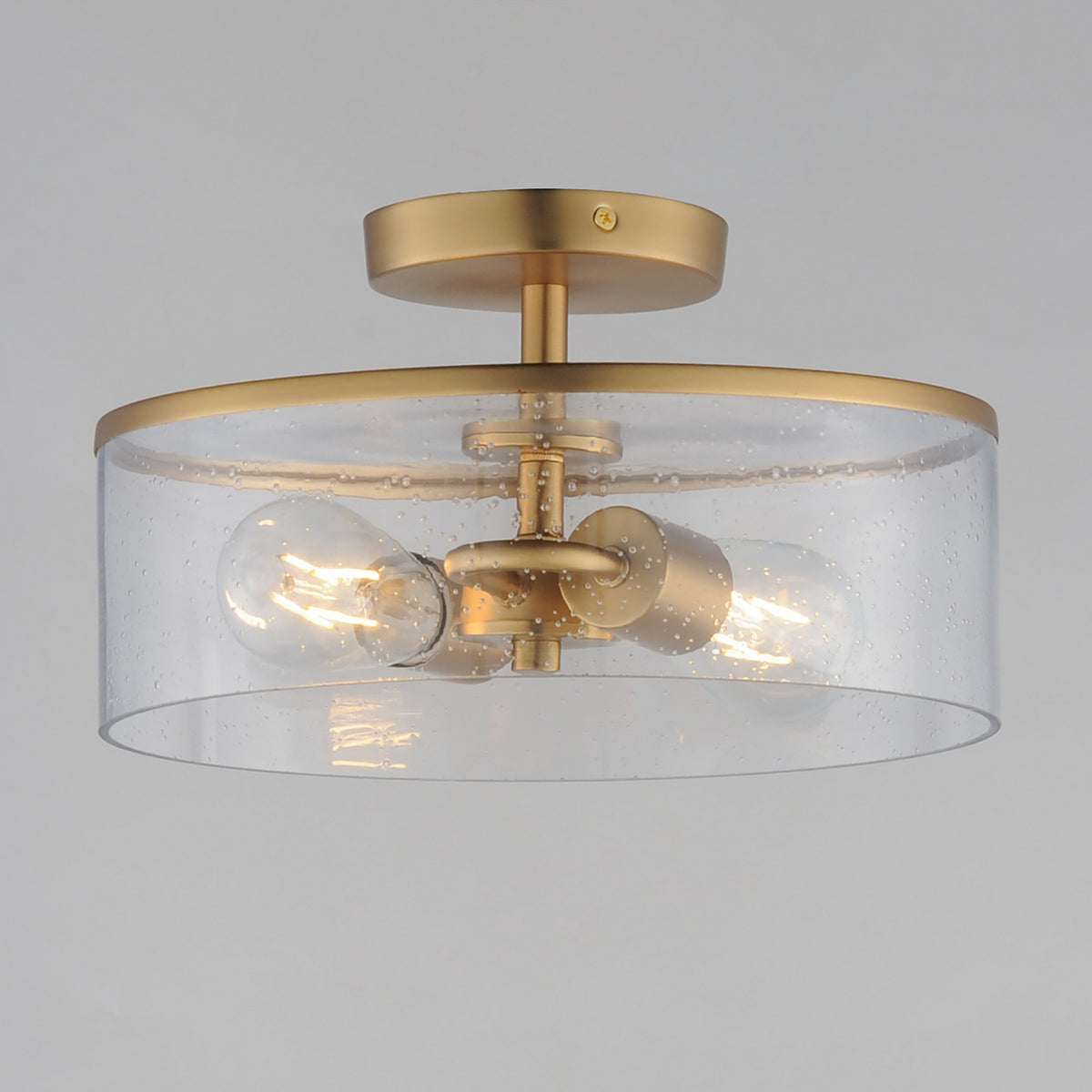 Maxim - 10469CDNAB - Two Light Semi-Flush Mount - Livingston - Natural Aged Brass