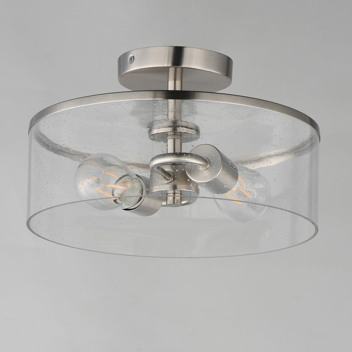 Maxim - 10469CDSN - Two Light Semi-Flush Mount - Livingston - Satin Nickel