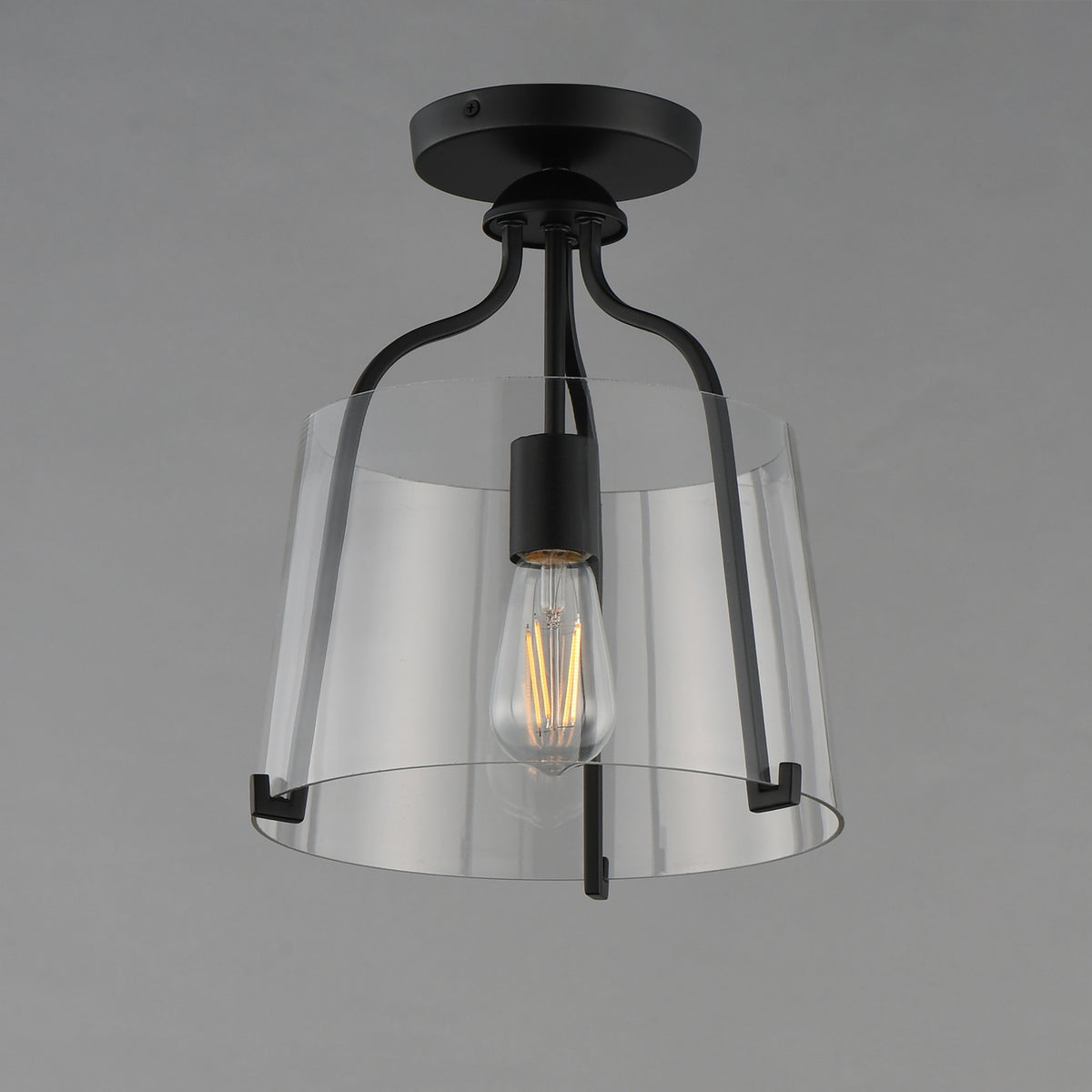 Maxim - 5681CLBK - One Light Semi-Flush Mount - Bellmore - Black