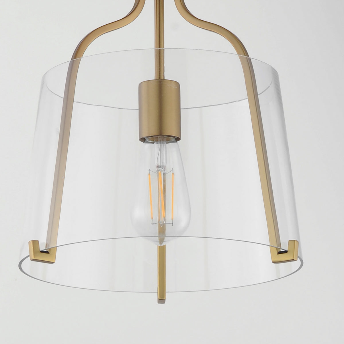 Maxim - 5681CLNAB - One Light Semi-Flush Mount - Bellmore - Natural Aged Brass