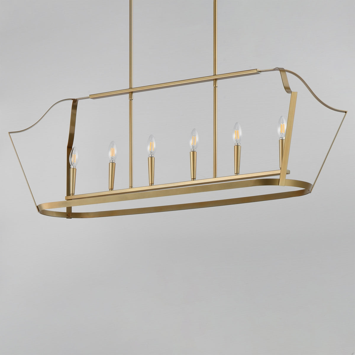 Maxim - 10427NAB - Six Light Linear Pendant - Arden - Natural