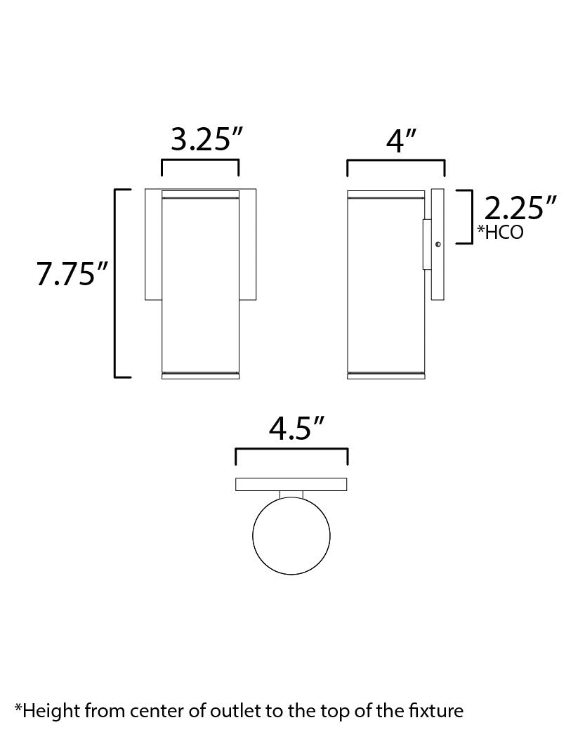 Maxim - 86221ABZ - LED Outdoor Wall Sconce - Caldera - Architectural Bronze