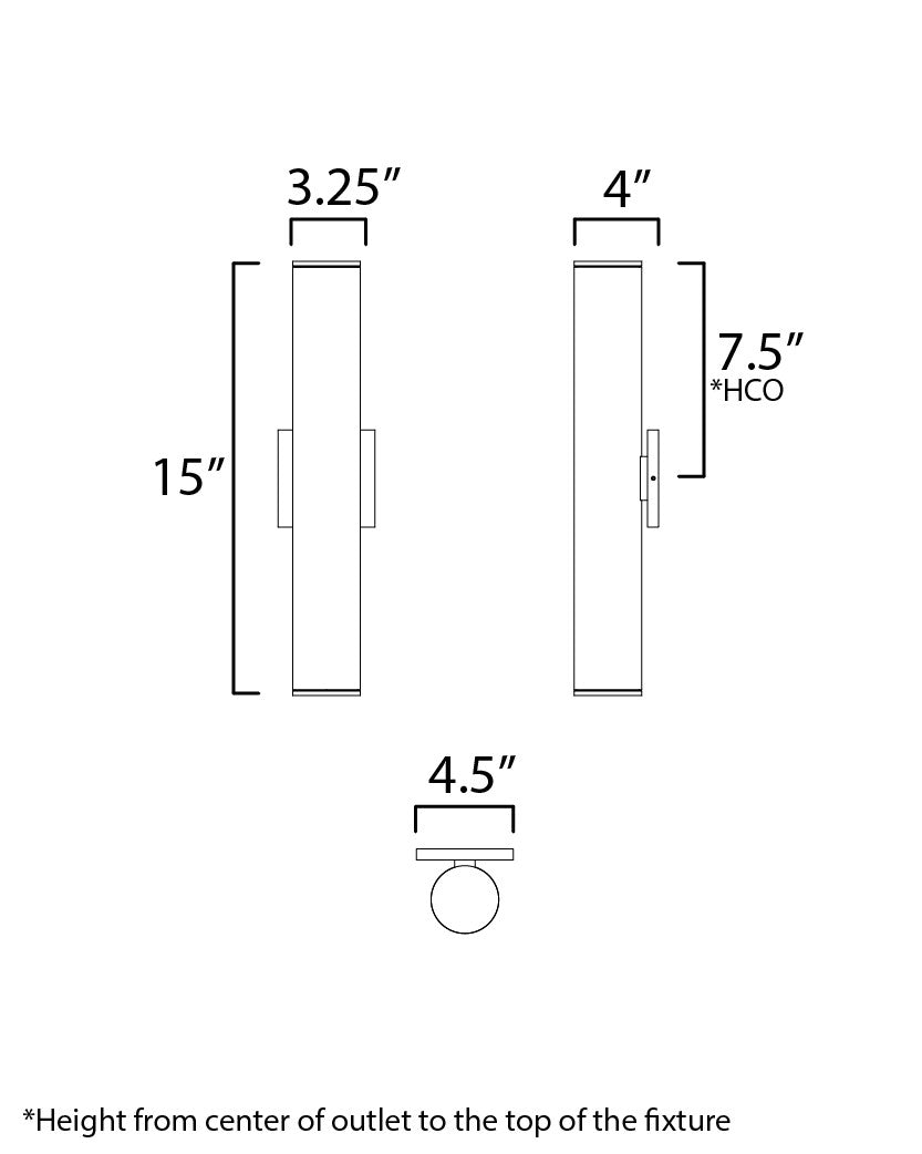 Maxim - 86223ABZ - LED Outdoor Wall Sconce - Caldera - Architectural Bronze