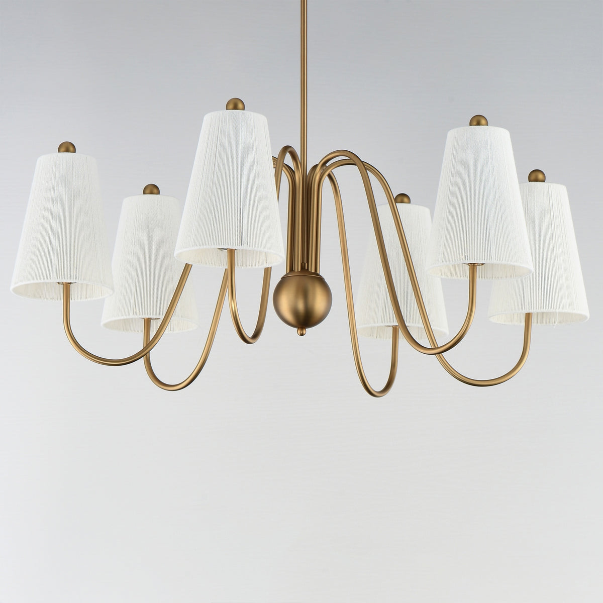 Maxim - 12865NAB - Six Light Chandelier - Valette - Natural Aged Brass