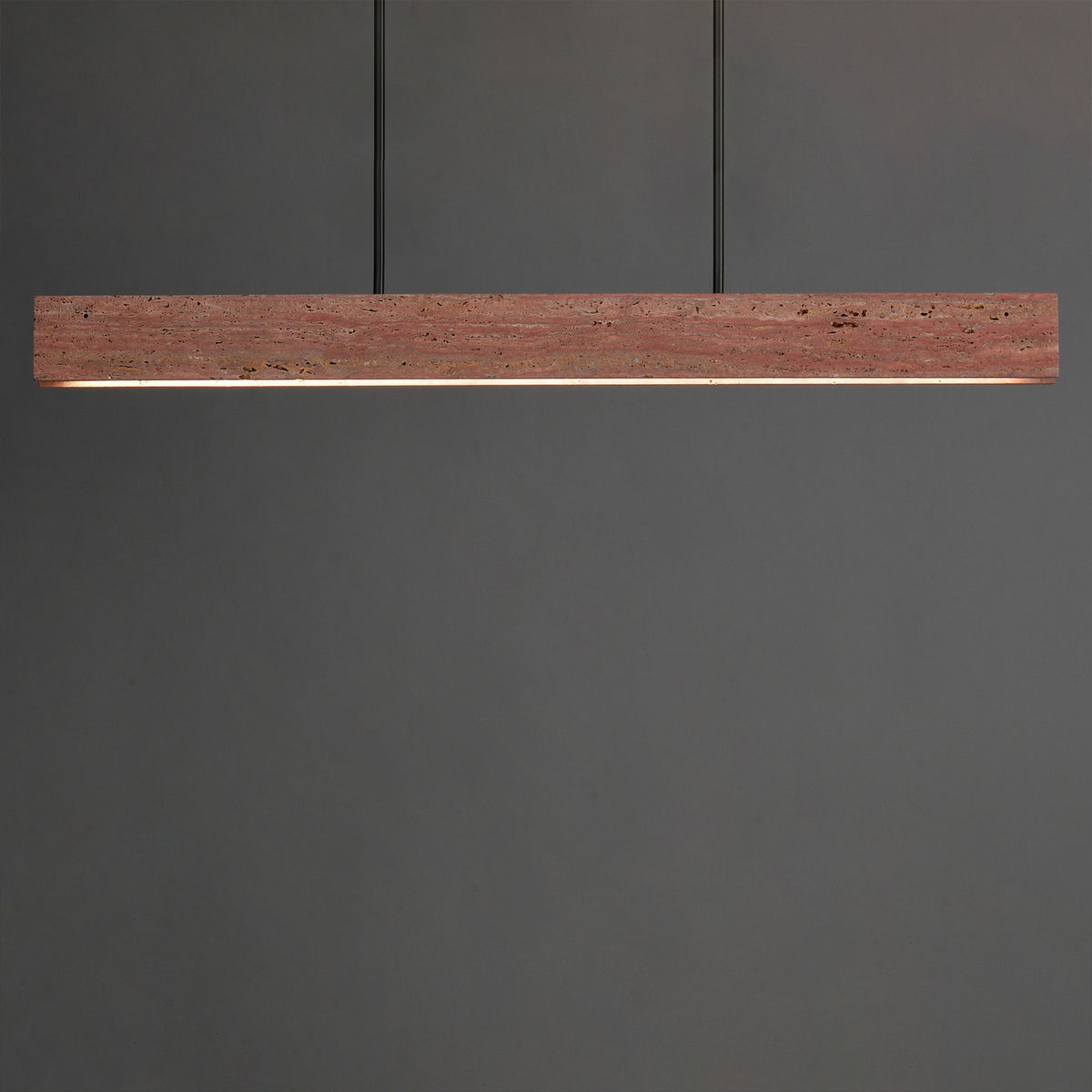 ET2 - E26266-RLGM - LED Linear Pendant - Lintel - Rosso Laterite / Gunmetal