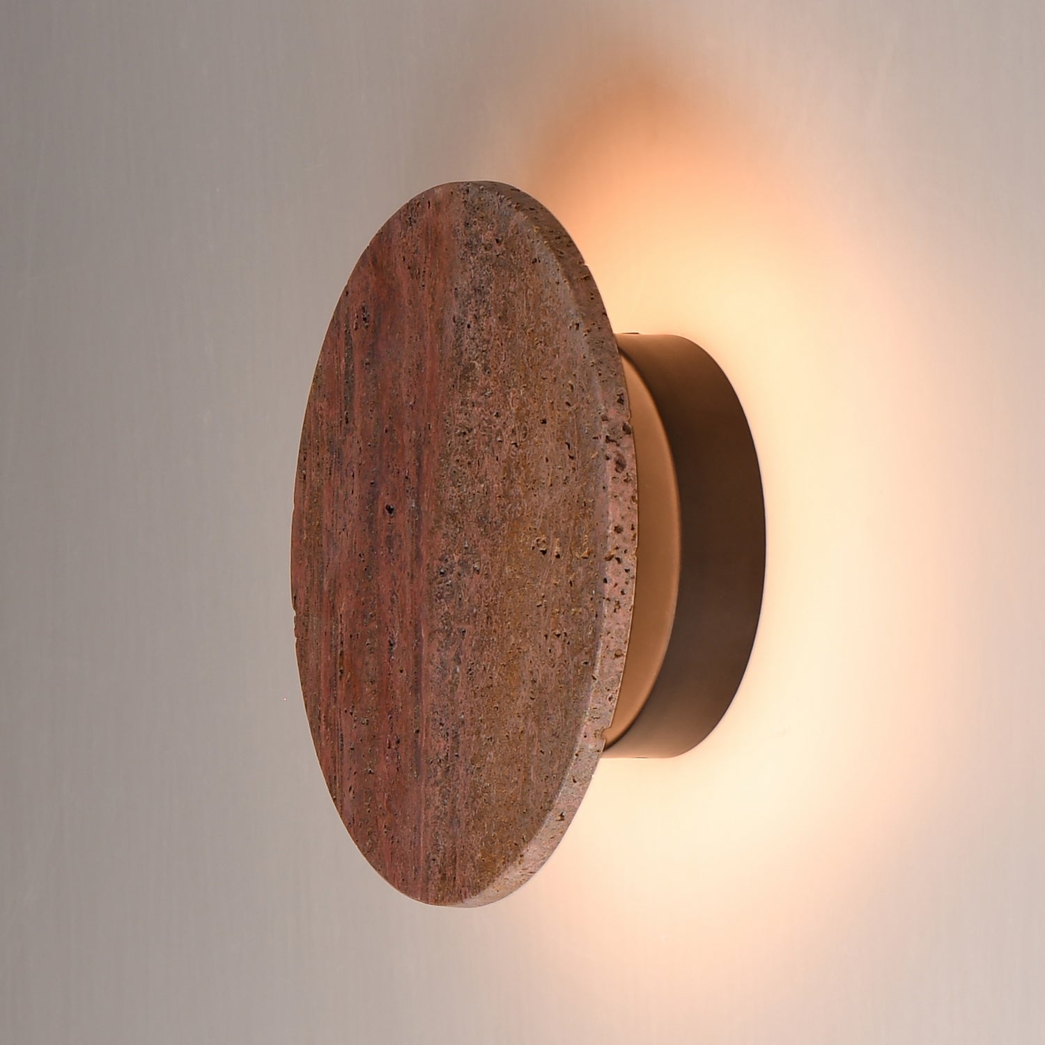 ET2 - E14352-RLGM - LED Wall Sconce - Discus - Rosso Laterite / Gunmetal