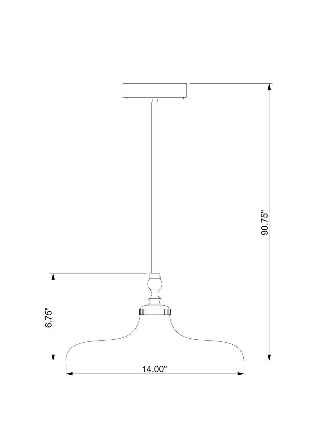 Z-Lite - 2308P14-MBZ - One Light Pendant - Camden - Modern Bronze