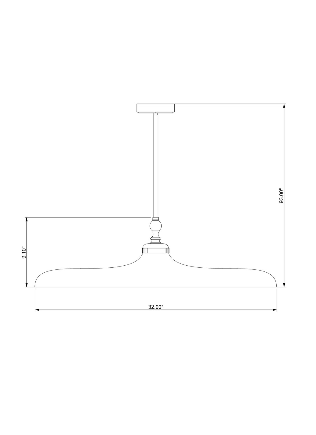 Z-Lite - 2308P32-MBZ - One Light Pendant - Camden - Modern Bronze