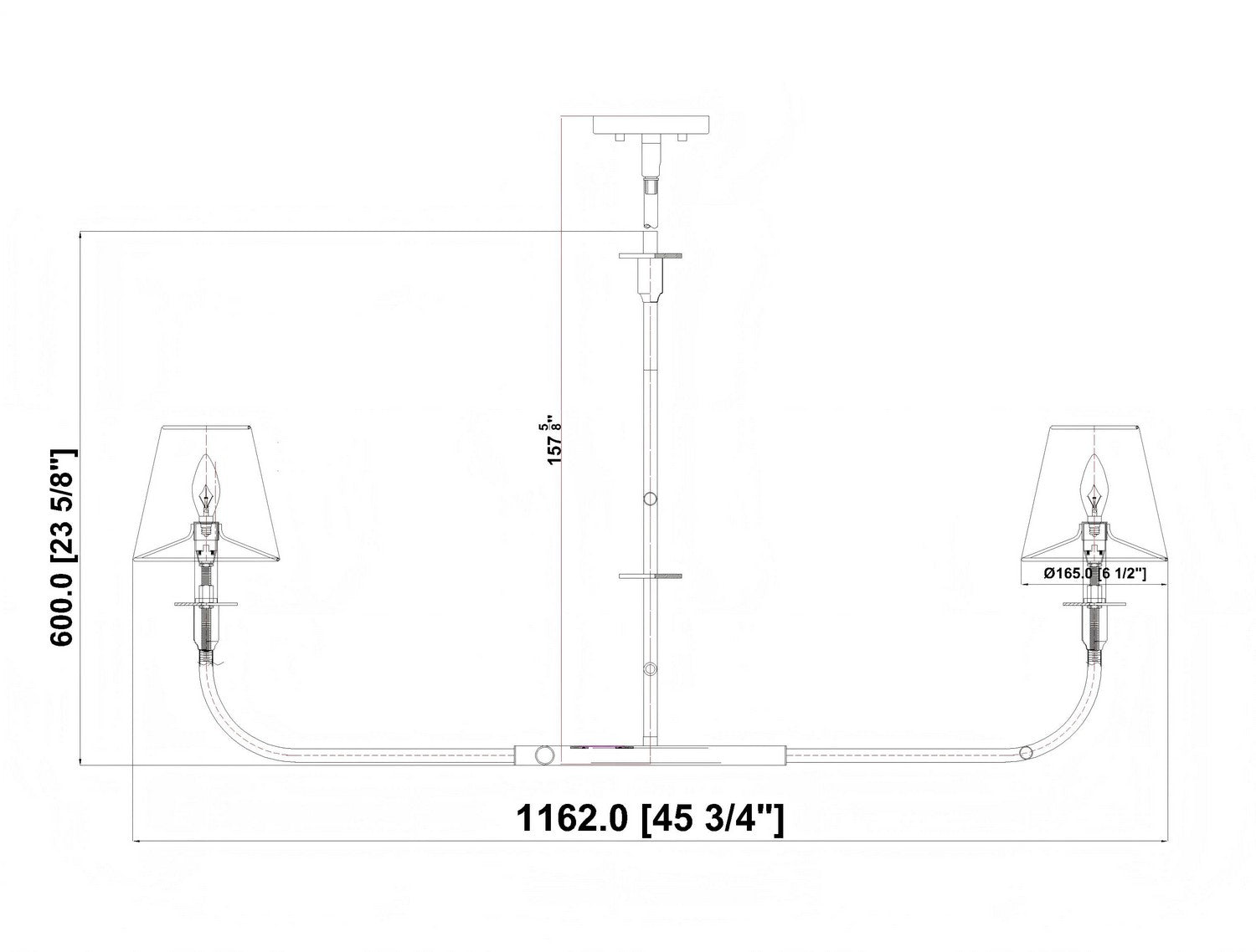 Z-Lite - 3049-42L-BN - Two Light Linear Chandelier - Tova - Brushed Nickel