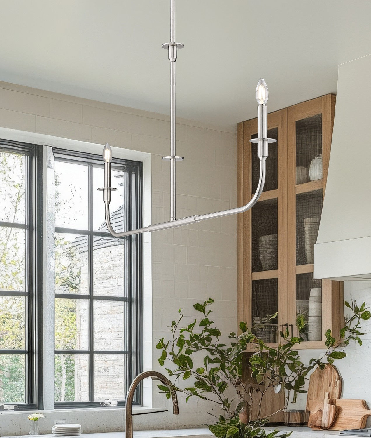Z-Lite - 3049-42L-BN - Two Light Linear Chandelier - Tova - Brushed Nickel