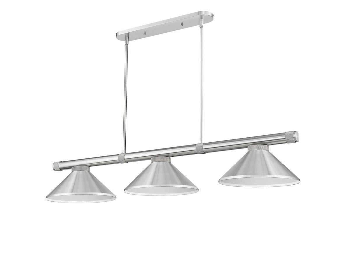 Z-Lite - 3050-3BN-MBN - Three Light Billiard - Vanguard - Brushed Nickel