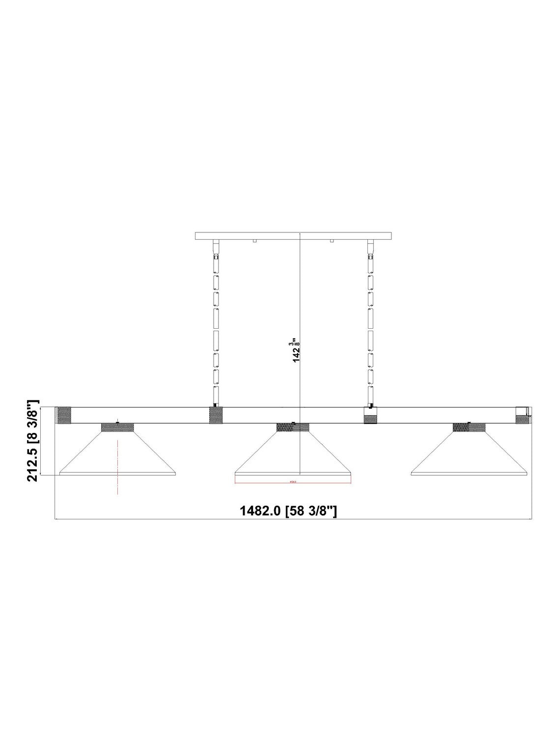 Z-Lite - 3050-3BN-MEB - Three Light Billiard - Vanguard - Brushed Nickel