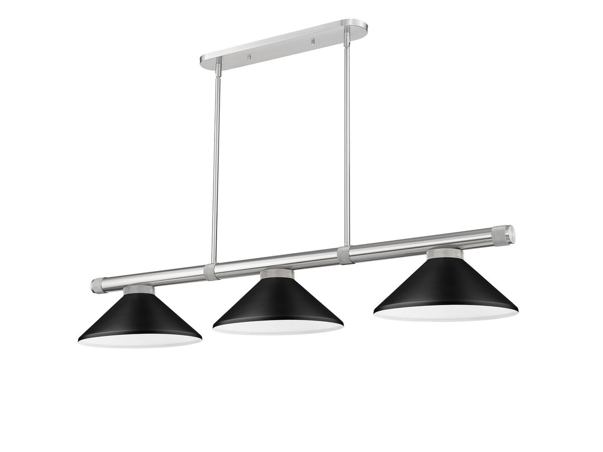 Z-Lite - 3050-3BN-MMB - Three Light Billiard - Vanguard - Brushed Nickel