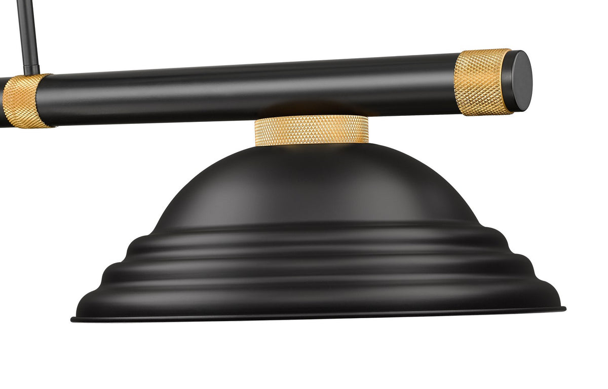 Z-Lite - 3050-3MB-RB-SMB - Three Light Billiard - Vanguard - Matte Black + Rubbed Brass