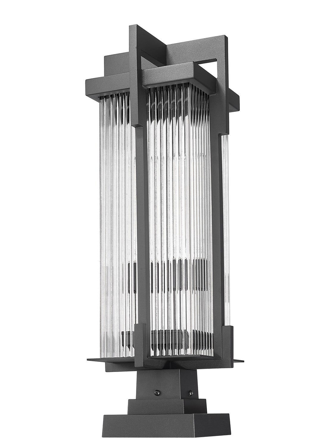 Z-Lite - 5031PHBS-SQPM-BK - Two Light Outdoor Pier Mounted Fixture - Fortis - Sand Black