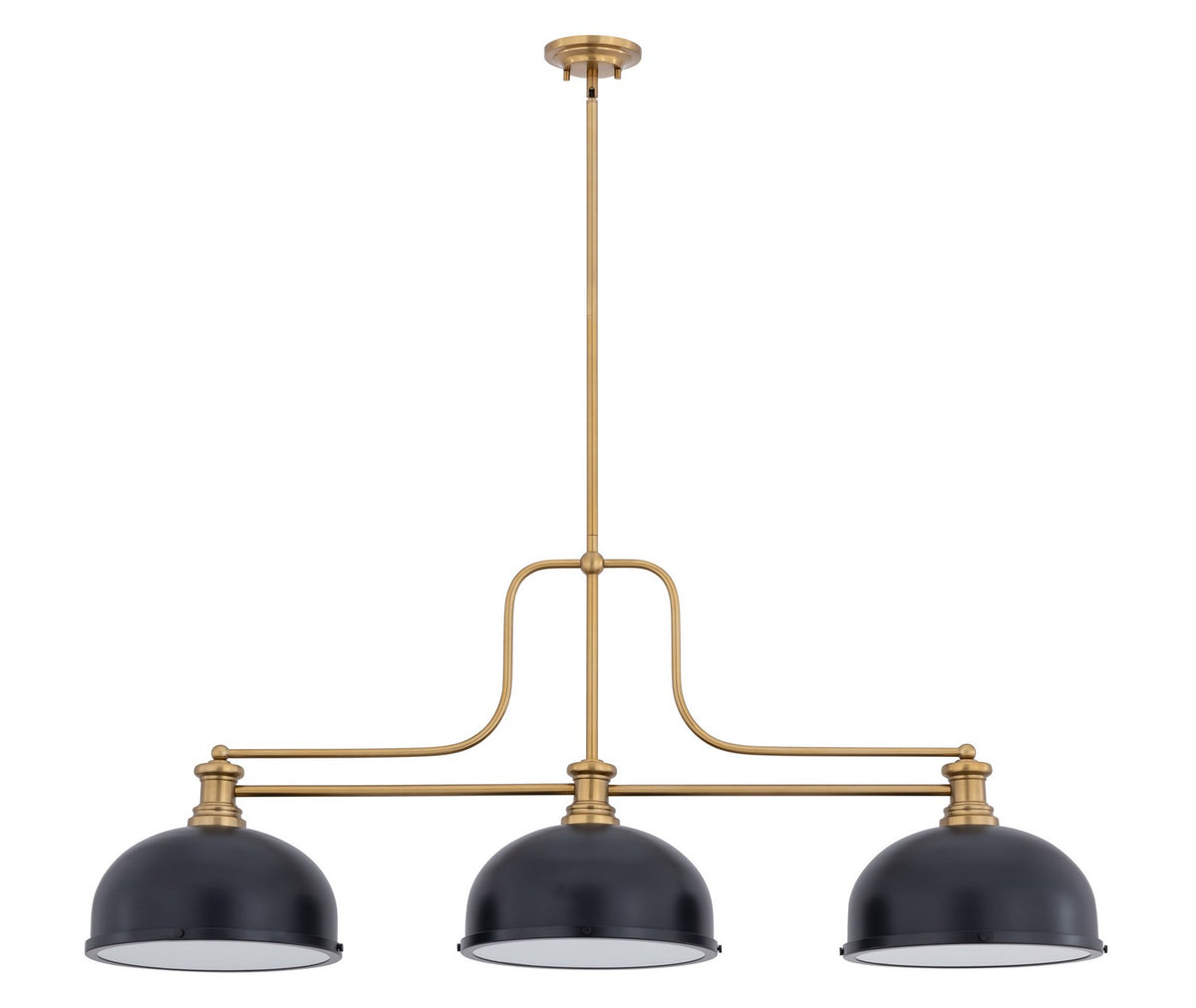 Z-Lite - 725-3HBR-D12MB - Three Light Billiard - Melange - Heritage Brass