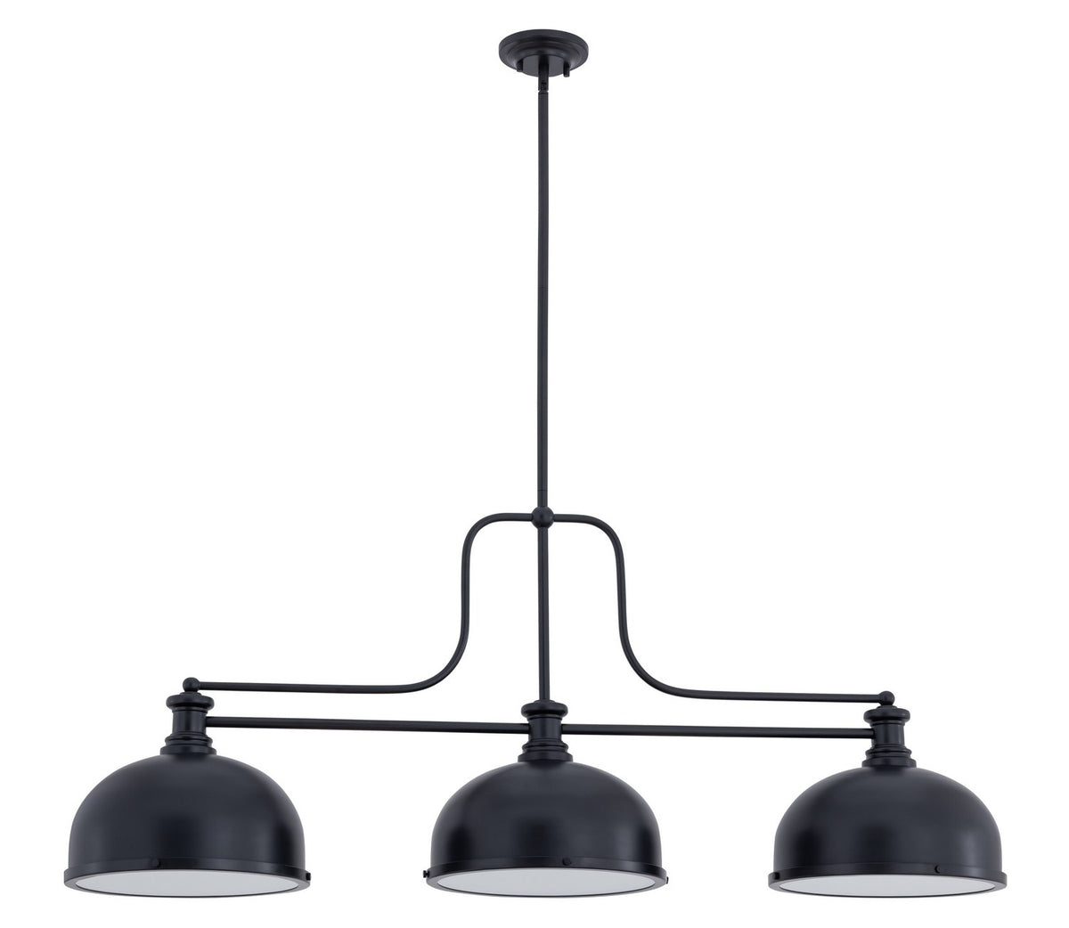Z-Lite - 725-3MB-D12MB - Three Light Billiard - Melange - Matte Black