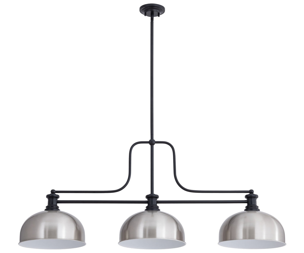 Z-Lite - 725-3MB-D13BN - Three Light Billiard - Melange - Matte Black