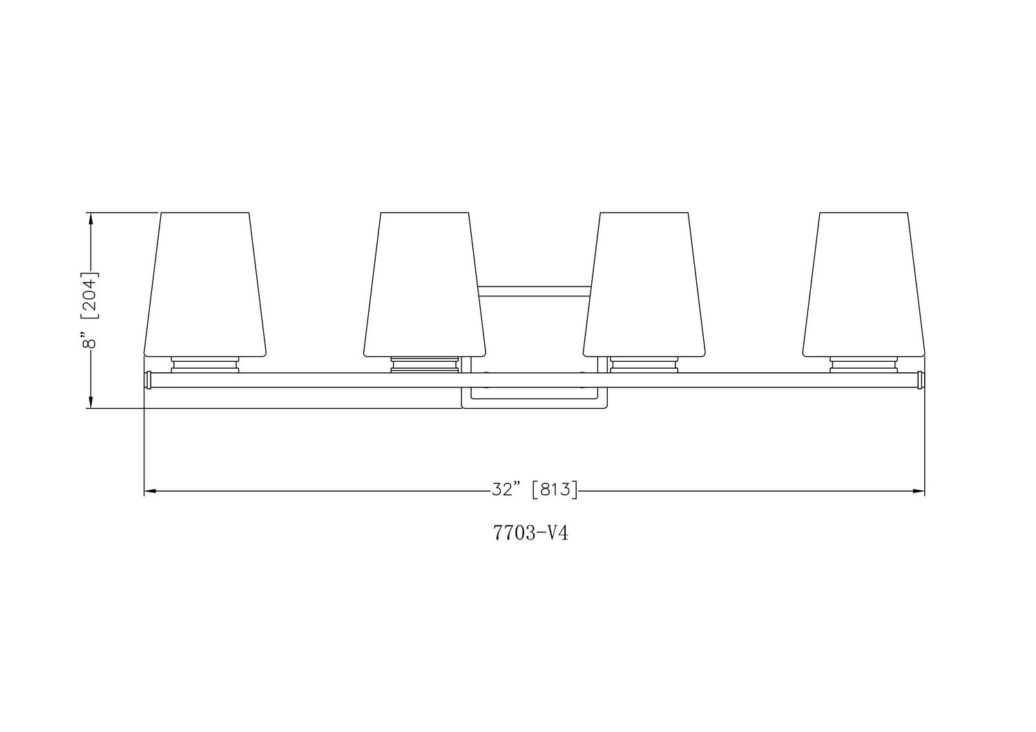 Z-Lite - 7703-4V-CH - Four Light Vanity - Nextra - Chrome