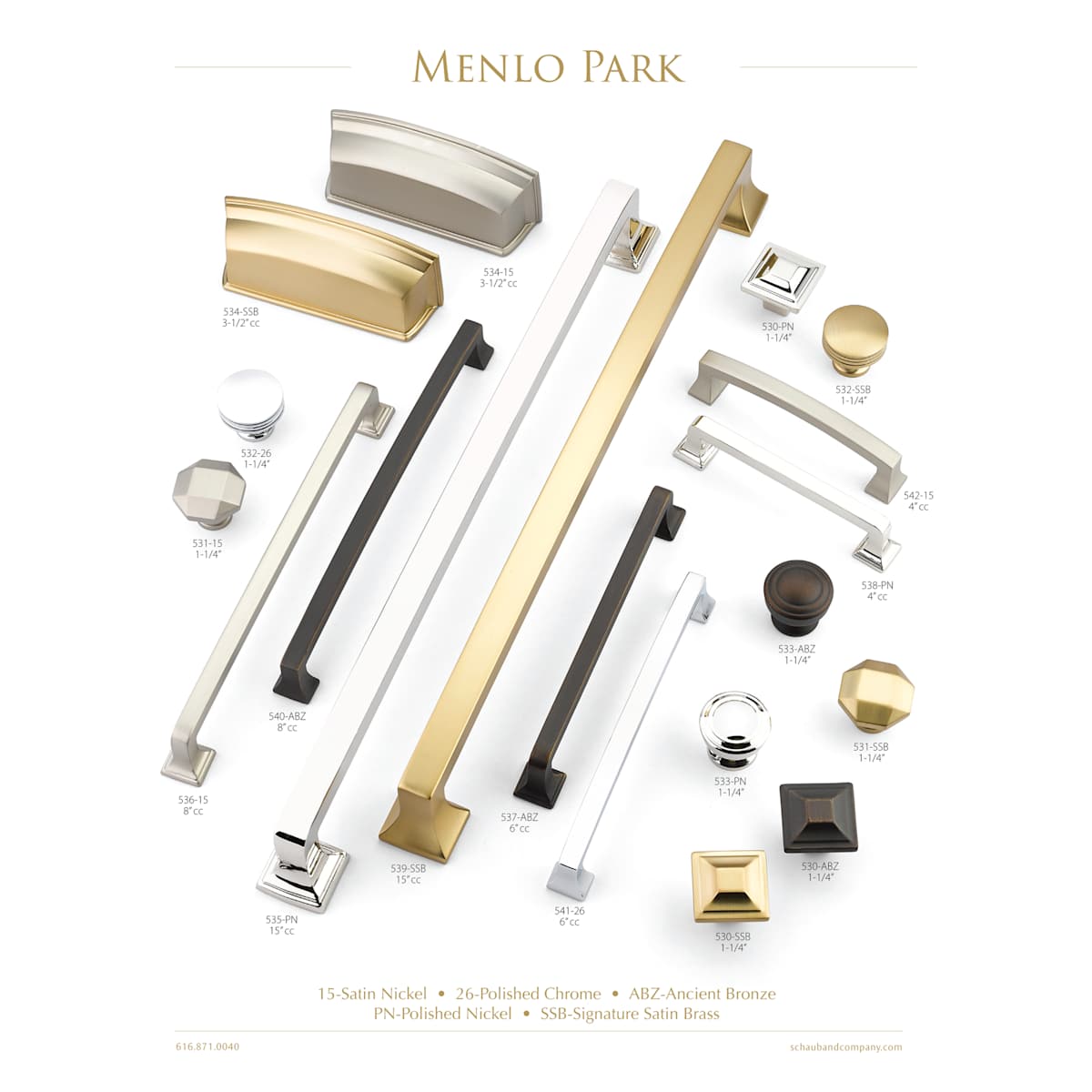 Schaub and Company - 533-26-25PACK - 2 Pack5 - Menlo Park 1-1/4" Round Ridged Cabinet Knobs / Drawer Knobs in Polished Chrome