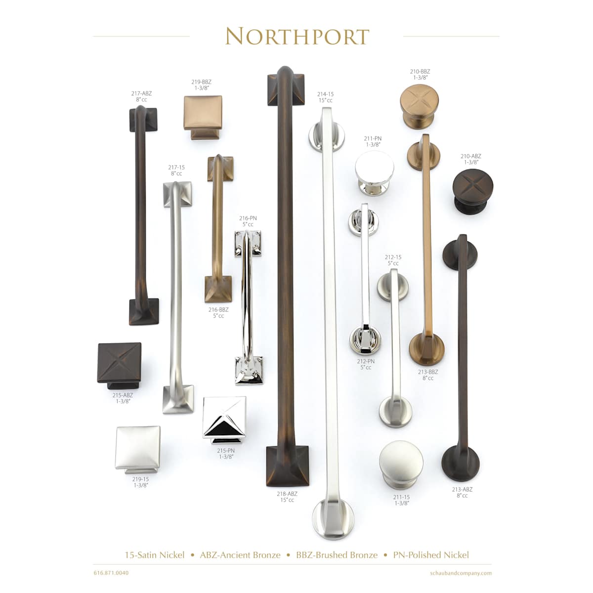 Schaub and Company - 205-PN - Northport 3-1/2" Center to Center Contemporary Rounded Handle Cabinet Pull in Polished Nickel