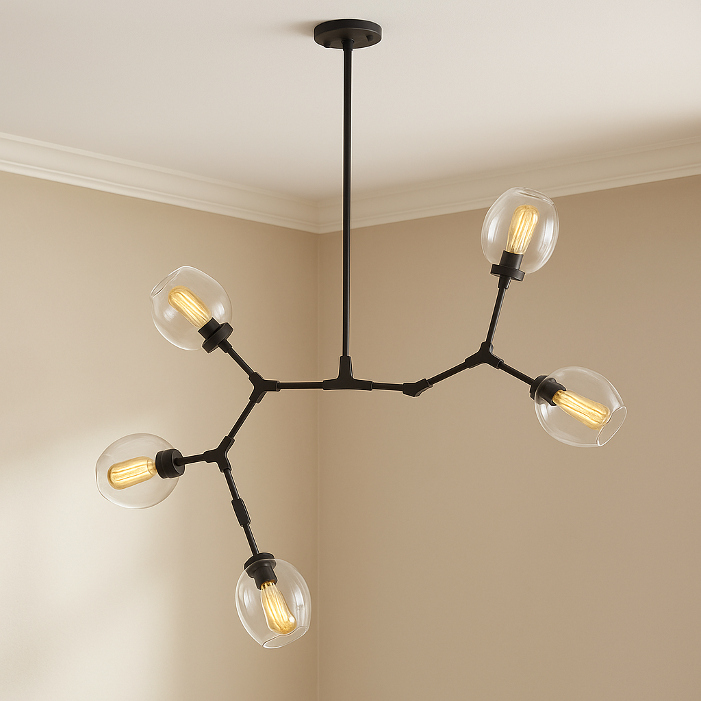 Organic Five Light Chandelier