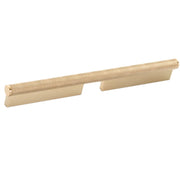 Schaub and Company - 1202-SSB - MODO Euro Modern 6" Center to Center Cabinet Pull with Knurled Metal Handle - Made in Brazil in Satin Brass