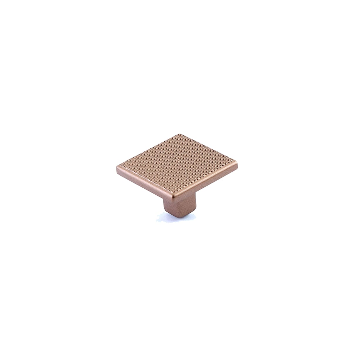 Quadrato 1-3/8" Industrial Modern Diamond Knurled Square Luxury Cabinet Knob - Made in Italy