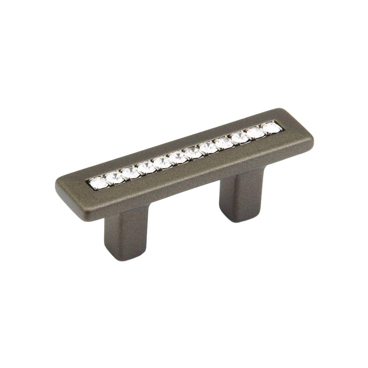 SkyeVale 1-1/4" Center to Center Luxury Glam Cabinet Bar Handle with Accent Crystals - Made in Italy
