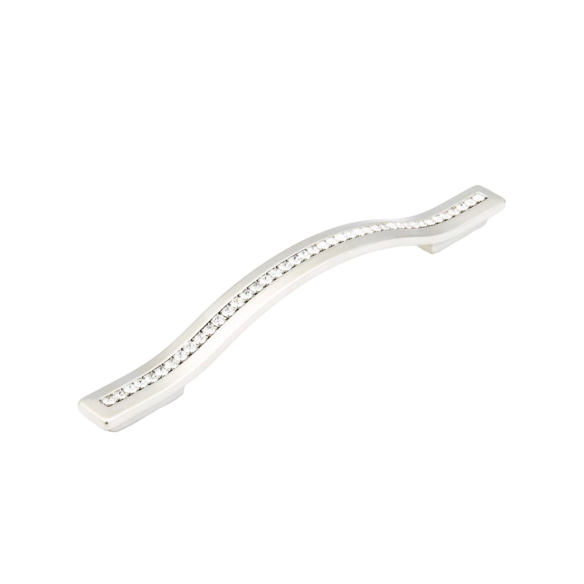 Skyevale 6-5/16" Center to Center Luxury Designer Arch Cabinet Handle Pull with Accent Crystals - Made in Italy