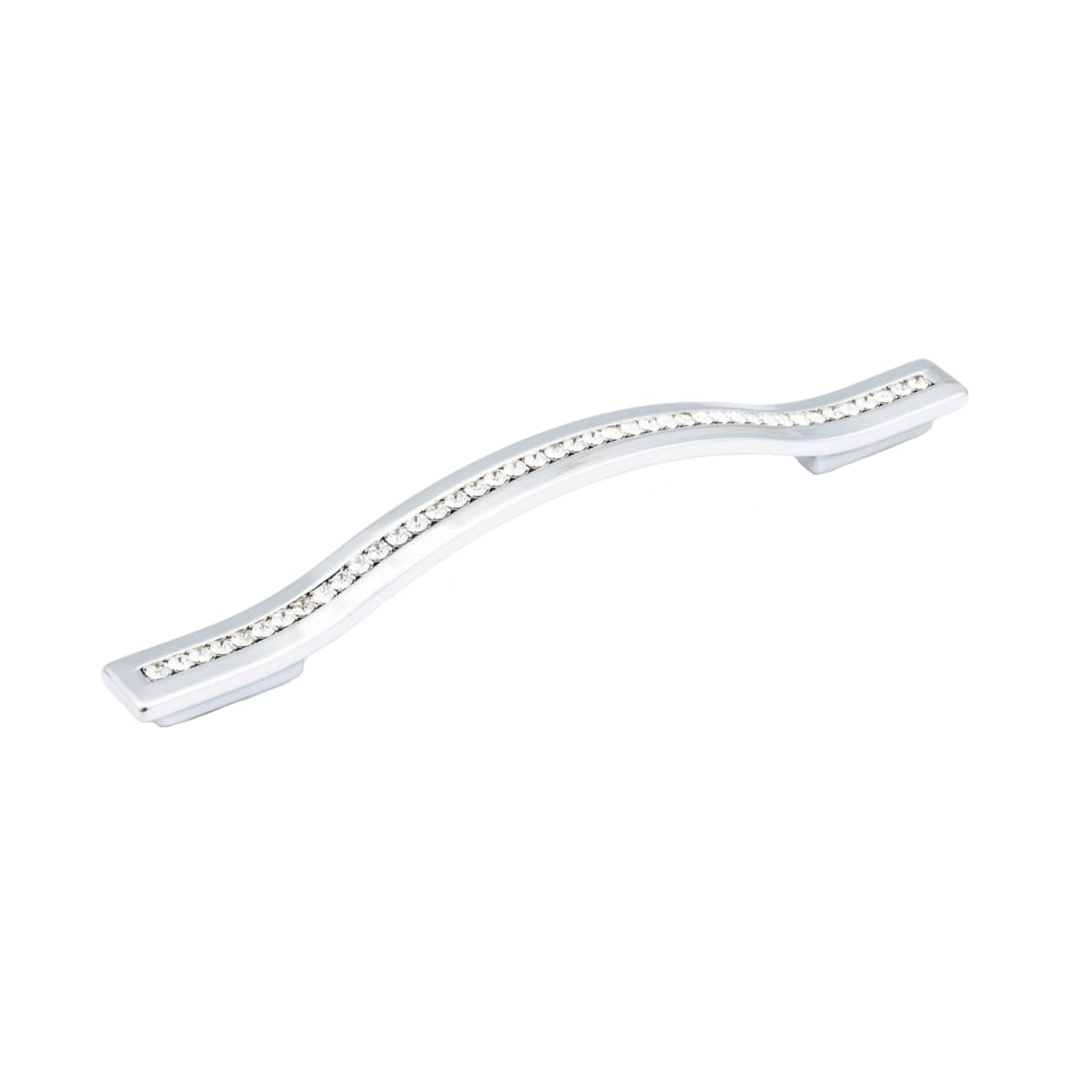 Skyevale 6-5/16" Center to Center Luxury Designer Arch Cabinet Handle Pull with Accent Crystals - Made in Italy