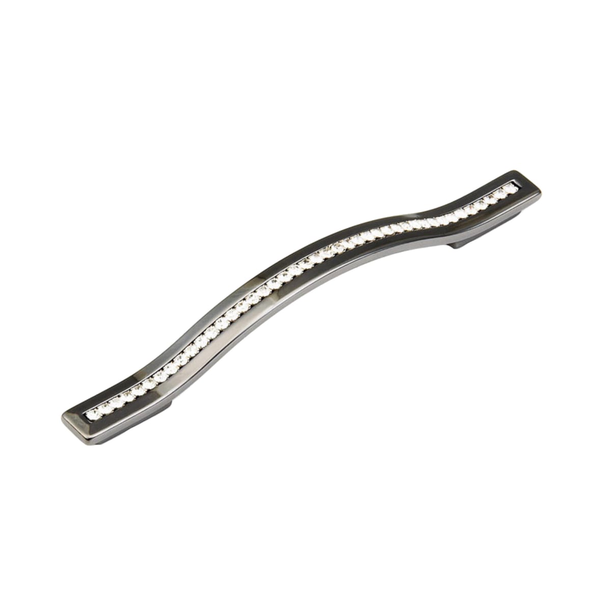 Skyevale 6-5/16" Center to Center Luxury Designer Arch Cabinet Handle Pull with Accent Crystals - Made in Italy