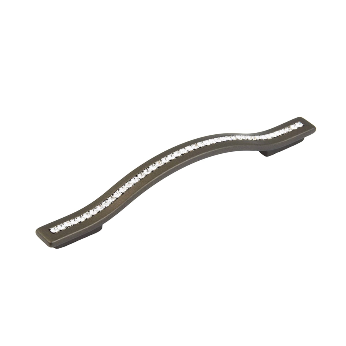 Skyevale 6-5/16" Center to Center Luxury Designer Arch Cabinet Handle Pull with Accent Crystals - Made in Italy