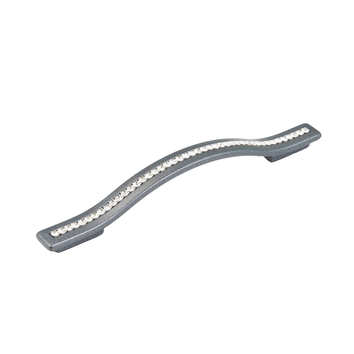 Skyevale 6-5/16" Center to Center Luxury Designer Arch Cabinet Handle Pull with Accent Crystals - Made in Italy