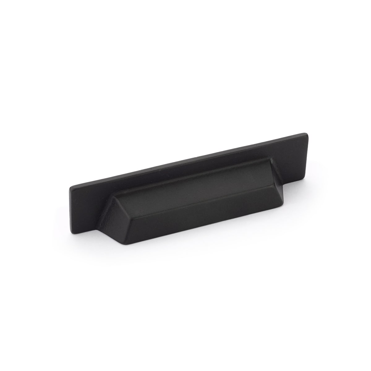 Vinci 3-3/4" Luxury Modern Rustic Cast Bronze Rectangular Cabinet Cup Pull - Made in Italy