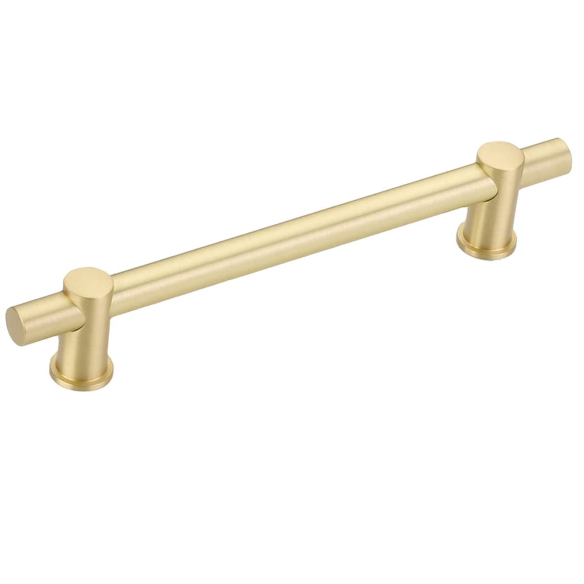 Schaub and Company - 426-SB - Fonce 6" Center to Center Modern Industrial Luxury Solid Brass Cabinet Bar Handle / Drawer Bar Pull in Satin Brass