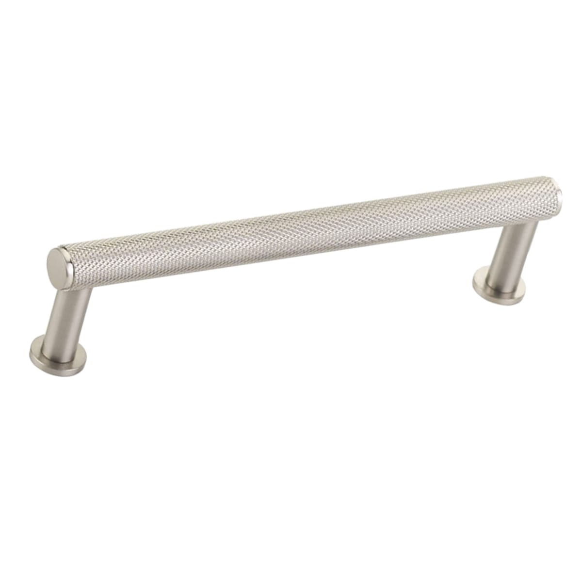 Schaub and Company - 5005-BN - Pub House 5" Center to Center Knurled Handle Solid Brass Cabinet Bar Handle / Drawer Bar Pull in Brushed Nickel