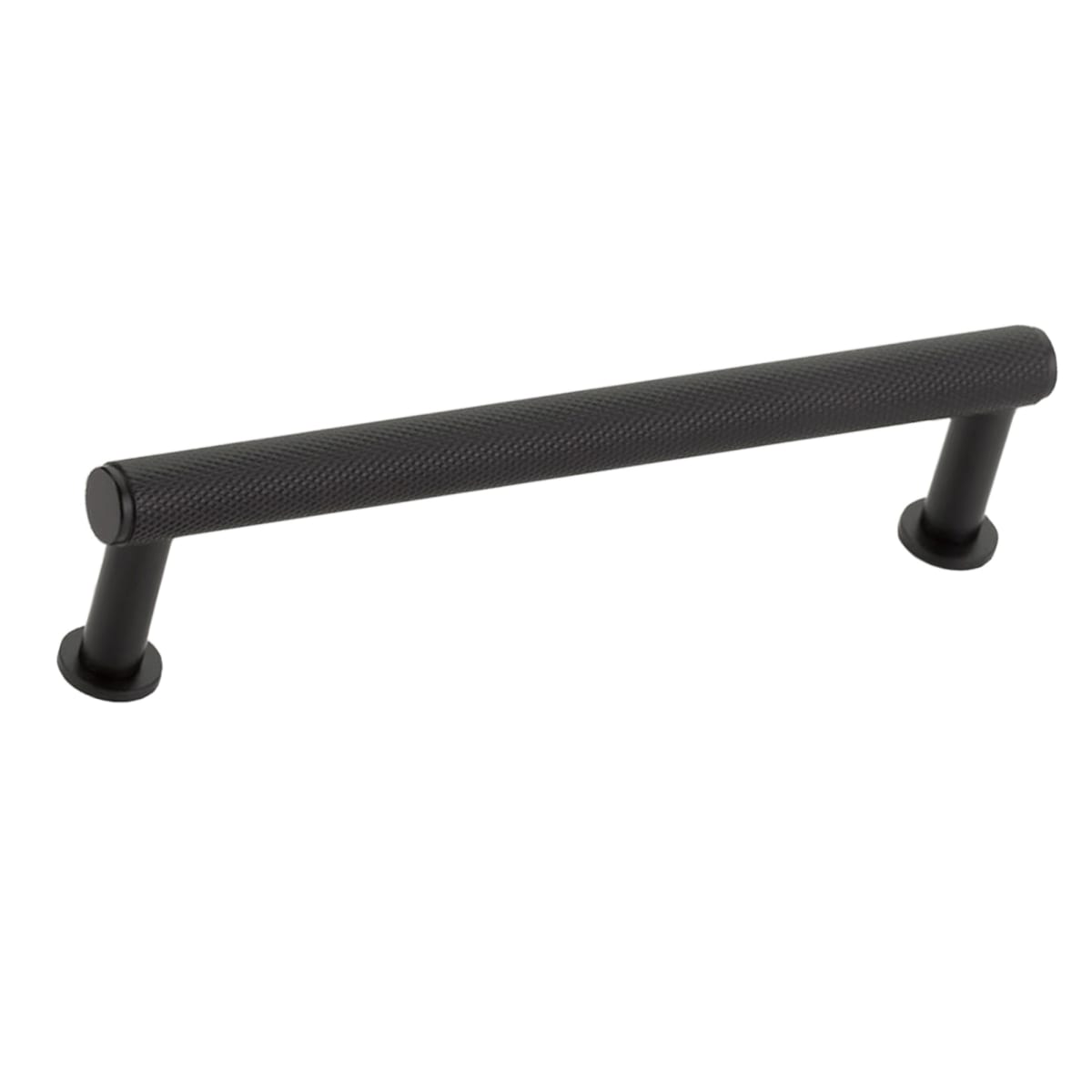 Schaub and Company - 5005-MB - Pub House 5" Center to Center Knurled Handle Solid Brass Cabinet Bar Handle / Drawer Bar Pull in Matte Black
