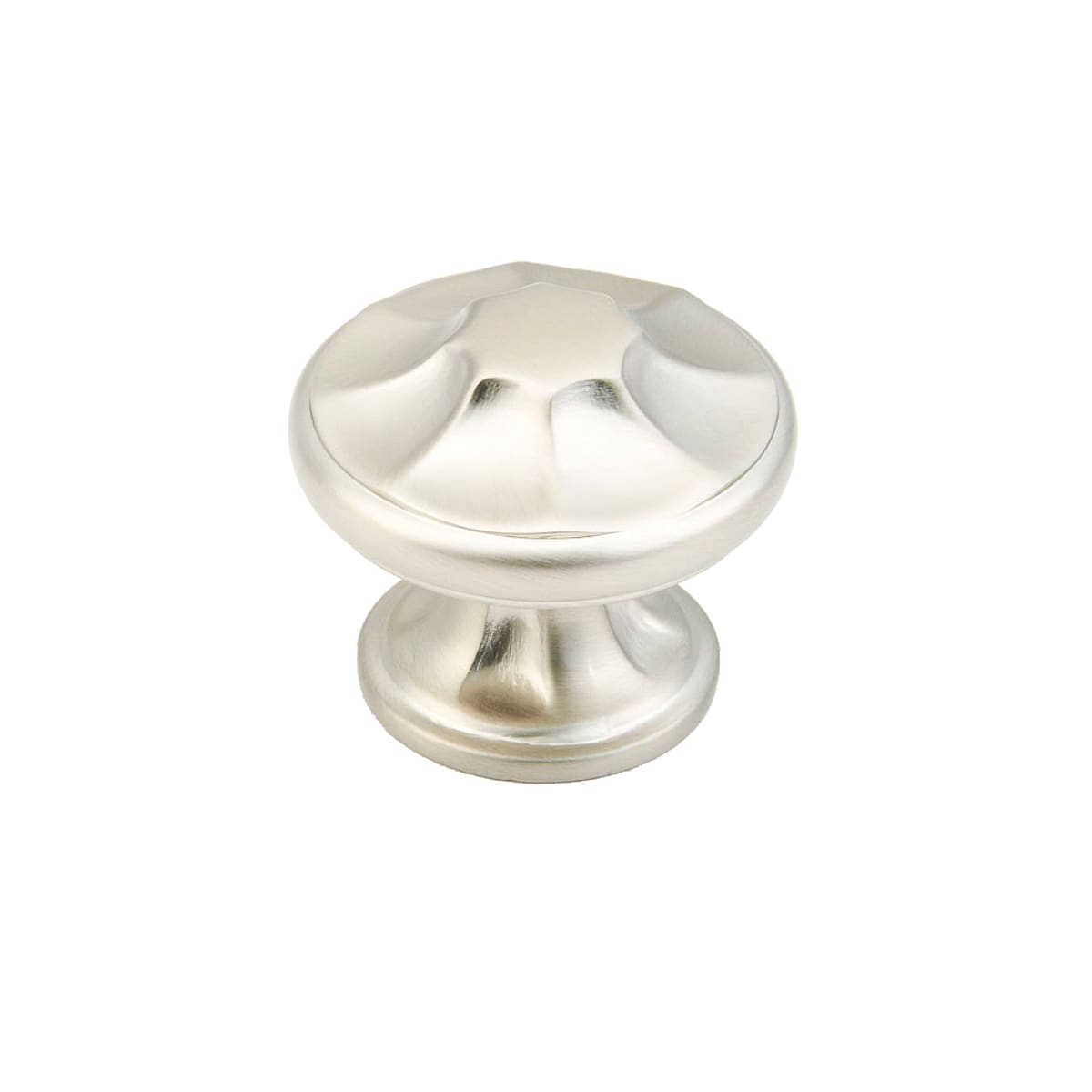 Schaub and Company - 876-15-10PACK - Empire Pack of (10) 1-3/8" Classic Faceted Mushroom Cabinet Knobs / Drawer Knobs in Satin Nickel