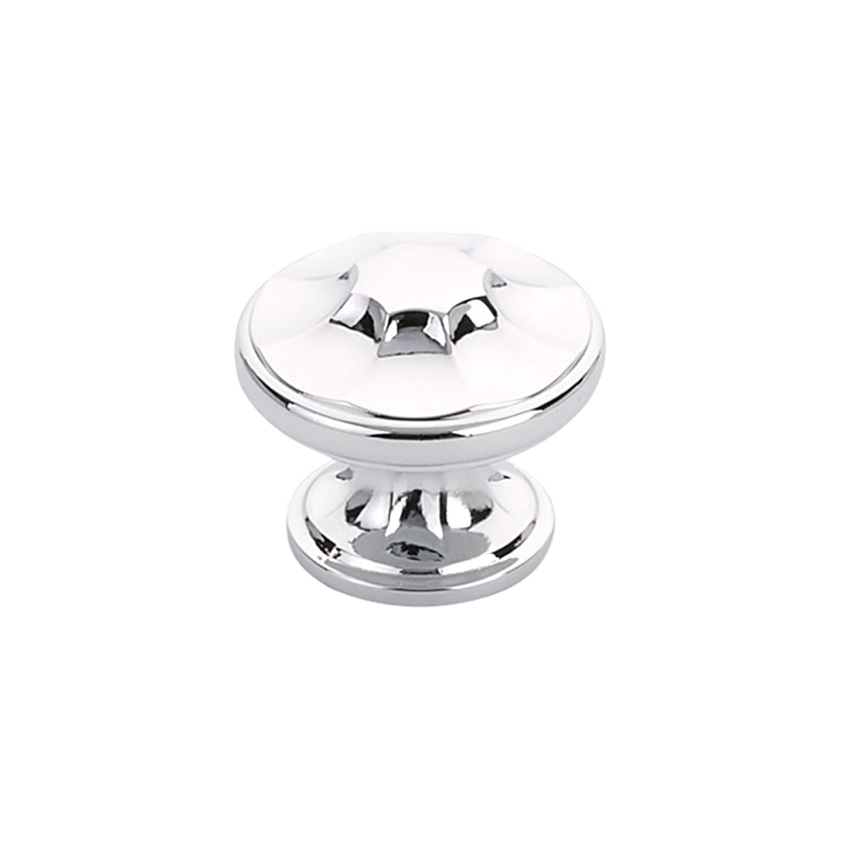 Schaub and Company - 876-26 - Empire 1-3/8" Decorative Round Fluted Cabinet Knob / Drawer Knob in Polished Chrome