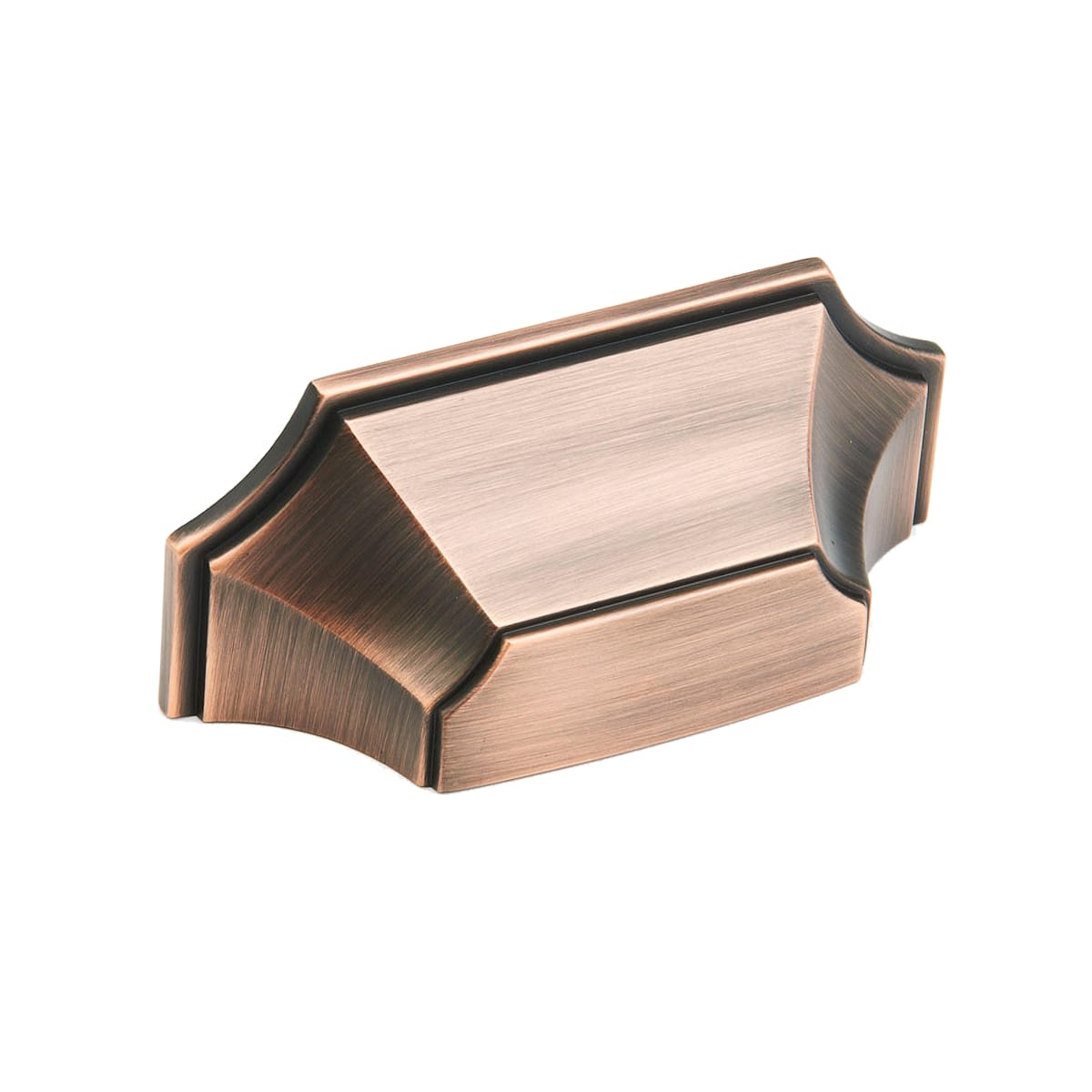 Schaub and Company - 878-EBZ - Empire 3" Center to Center Scalloped Shell Contemporary Cabinet Cup Handle / Drawer Cup Pull in Empire Bronze
